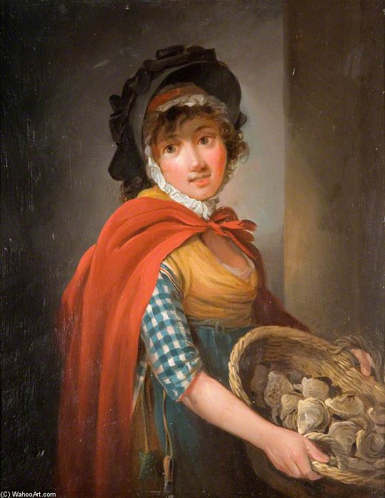 WikiOO.org - אנציקלופדיה לאמנויות יפות - ציור, יצירות אמנות Edward Bird - The Oyster Girl
