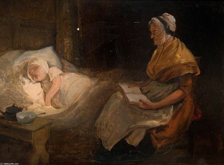 Wikioo.org - The Encyclopedia of Fine Arts - Painting, Artwork by Edward Bird - The Sick Child