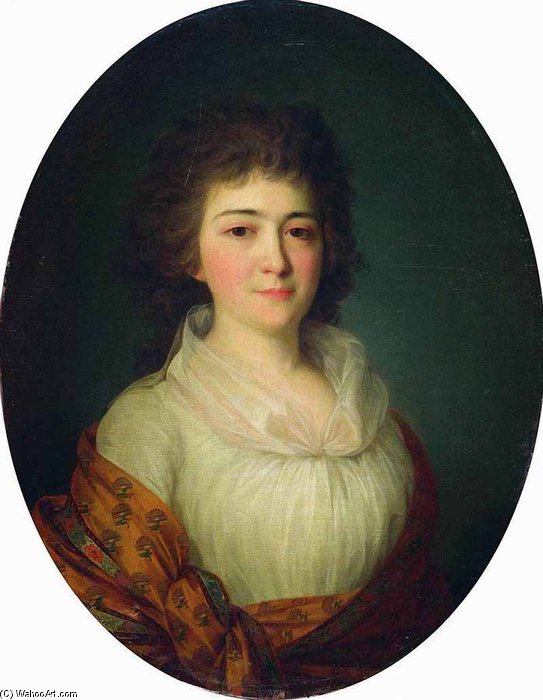 Wikioo.org - The Encyclopedia of Fine Arts - Painting, Artwork by Fyodor Stepanovich Rokotov - Portrait Of Agrippina Alekseevny Durasova