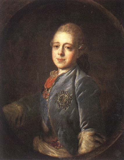 Wikioo.org - The Encyclopedia of Fine Arts - Painting, Artwork by Fyodor Stepanovich Rokotov - Portrait Of Emperor Paul I As A Child -
