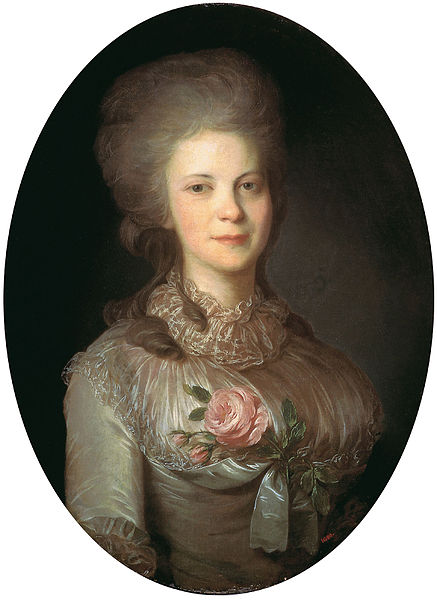 Wikioo.org - The Encyclopedia of Fine Arts - Painting, Artwork by Fyodor Stepanovich Rokotov - Portrait Of Varvara Surovtseva