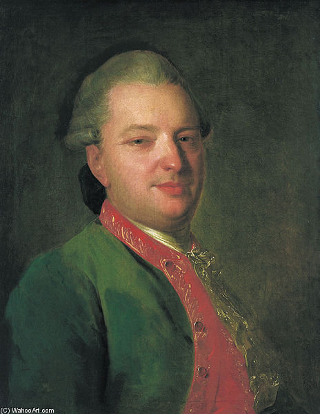 WikiOO.org - 백과 사전 - 회화, 삽화 Fyodor Stepanovich Rokotov - Portrait Of Vasily Maykov
