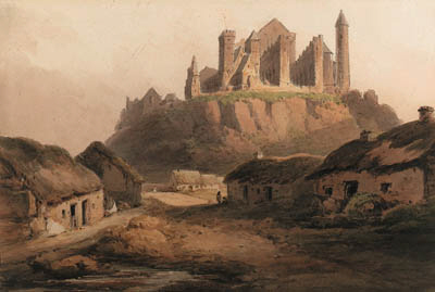 WikiOO.org - Encyclopedia of Fine Arts - Maľba, Artwork Francis Nicholson - The Rock Of Cashel, Tipperary