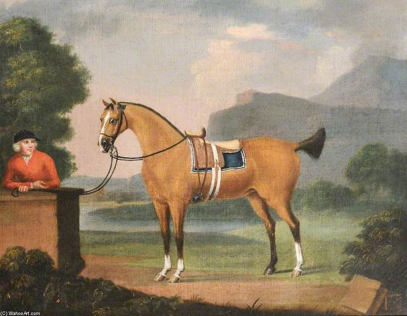 Wikioo.org – La Enciclopedia de las Bellas Artes - Pintura, Obras de arte de Francis Sartorius Ii (John Francis Sartorius) - Un caballo Dun, con su novio