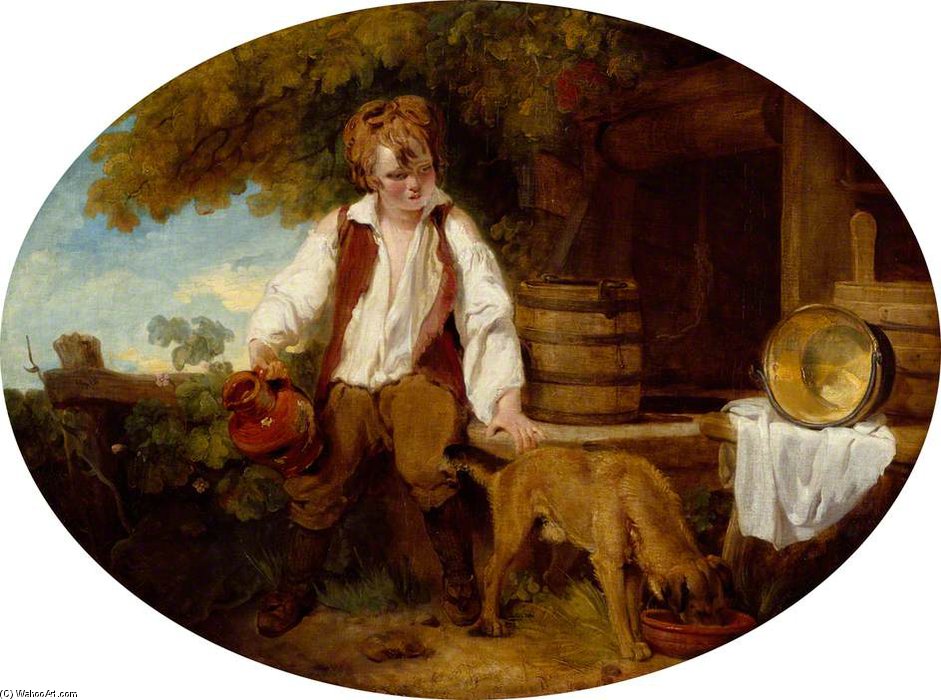 WikiOO.org - Encyclopedia of Fine Arts - Maľba, Artwork Francis Wheatley - A Peasant Boy