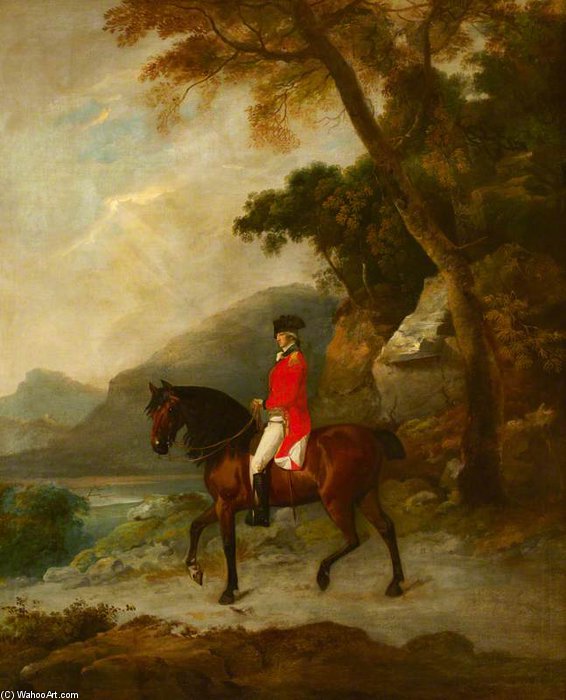 Wikioo.org - The Encyclopedia of Fine Arts - Painting, Artwork by Francis Wheatley - An Officer On Horseback