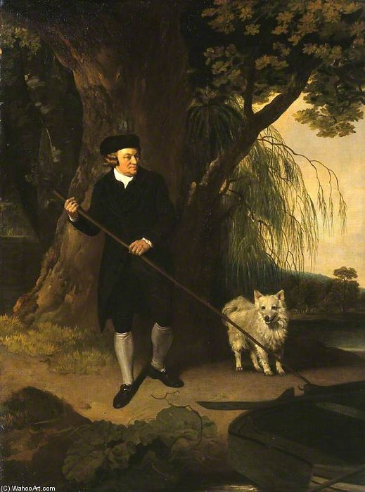WikiOO.org - Enciklopedija dailės - Tapyba, meno kuriniai Francis Wheatley - Man With A Dog