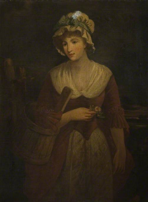 WikiOO.org - Encyclopedia of Fine Arts - Målning, konstverk Francis Wheatley - Portrait Of A Milkmaid