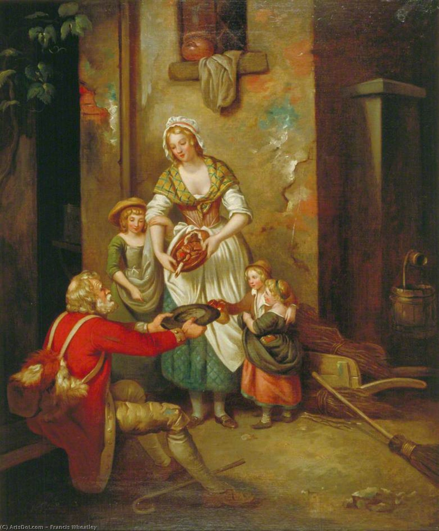 WikiOO.org - Encyclopedia of Fine Arts - Målning, konstverk Francis Wheatley - The Benevolent Cottager