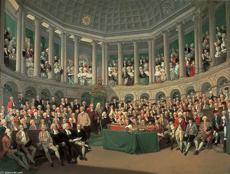WikiOO.org - Encyclopedia of Fine Arts - Målning, konstverk Francis Wheatley - The Irish House Of Commons