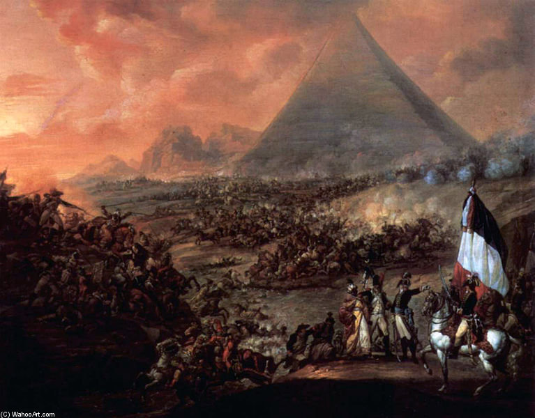 WikiOO.org - Енциклопедия за изящни изкуства - Живопис, Произведения на изкуството François Louis Joseph Watteau (Watteau De Lille) - The Battle Of The Pyramids