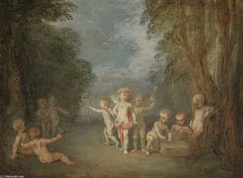 WikiOO.org - Εγκυκλοπαίδεια Καλών Τεχνών - Ζωγραφική, έργα τέχνης François Louis Joseph Watteau (Watteau De Lille) - The Kingdom Of Love