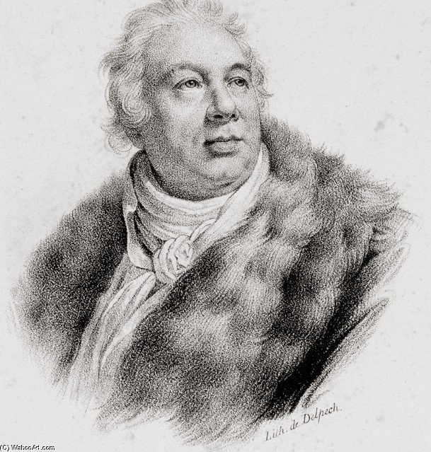 WikiOO.org - Enciclopédia das Belas Artes - Pintura, Arte por Francois Seraphin Delpech - Portrait Of Jean-françois Ducis