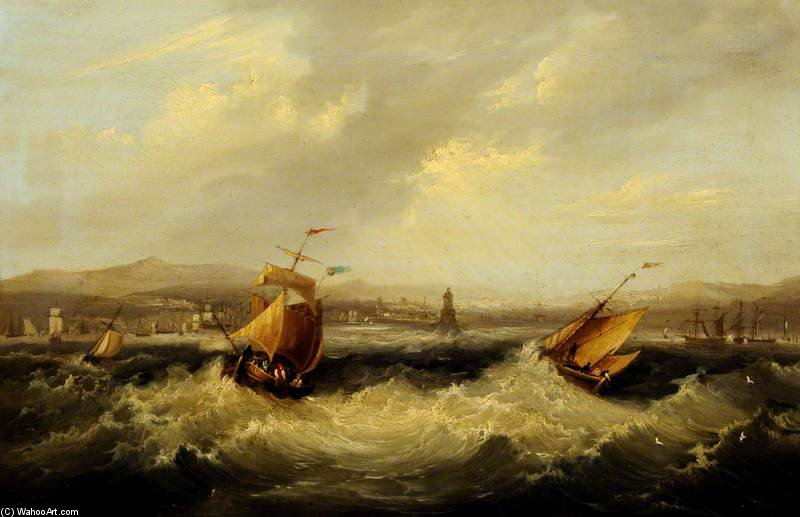 WikiOO.org - Encyclopedia of Fine Arts - Maalaus, taideteos Frederick Calvert - Dublin Bay