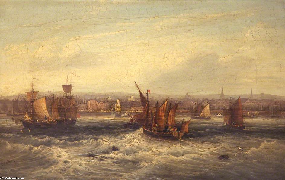 Wikioo.org - The Encyclopedia of Fine Arts - Painting, Artwork by Frederick Calvert - View Of Liverpool