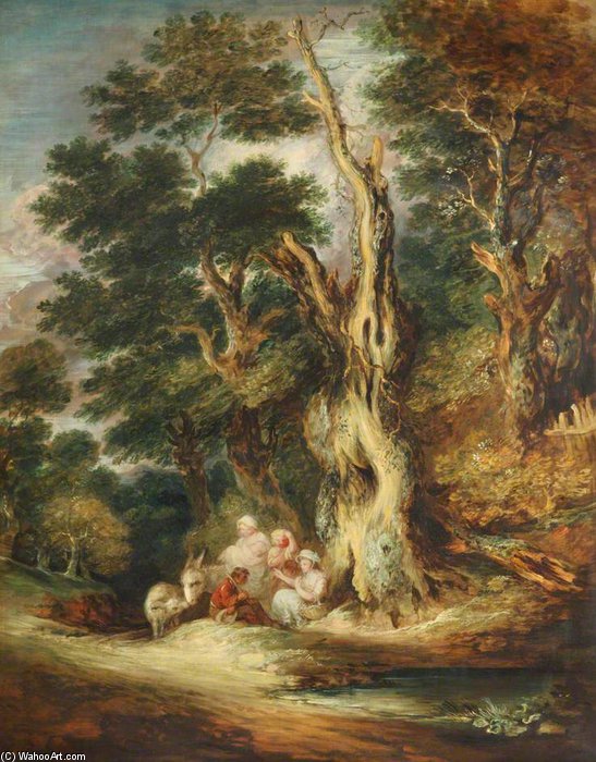 WikiOO.org - Enciclopedia of Fine Arts - Pictura, lucrări de artă Gainsborouth Dupont - The Gadshill Oak
