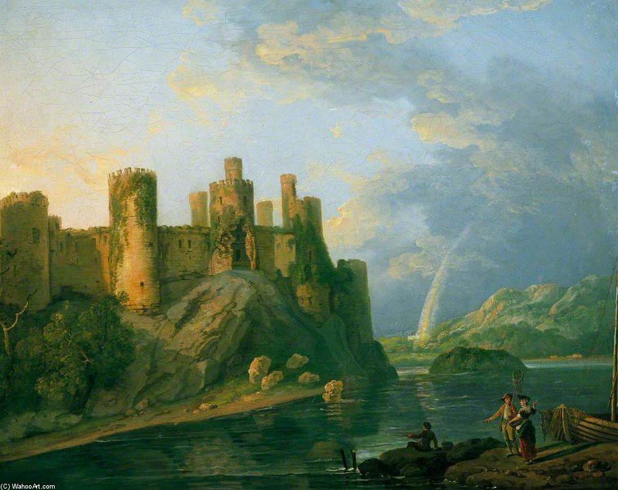 Wikioo.org – L'Encyclopédie des Beaux Arts - Peinture, Oeuvre de George Barret The Elder - Conway Castle -