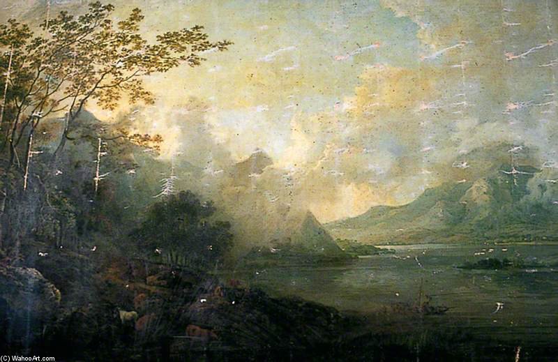 WikiOO.org - Encyclopedia of Fine Arts - Målning, konstverk George Barret The Elder - Lakeland Landscape