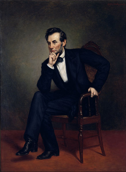 Wikioo.org - Bách khoa toàn thư về mỹ thuật - Vẽ tranh, Tác phẩm nghệ thuật George Peter Alexander Healy - Abraham Lincoln -