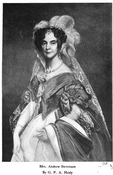 WikiOO.org - Encyclopedia of Fine Arts - Maleri, Artwork George Peter Alexander Healy - Mrs Andrew Stevenson