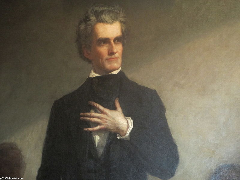WikiOO.org - אנציקלופדיה לאמנויות יפות - ציור, יצירות אמנות George Peter Alexander Healy - Portrait Of John C. Calhoun -
