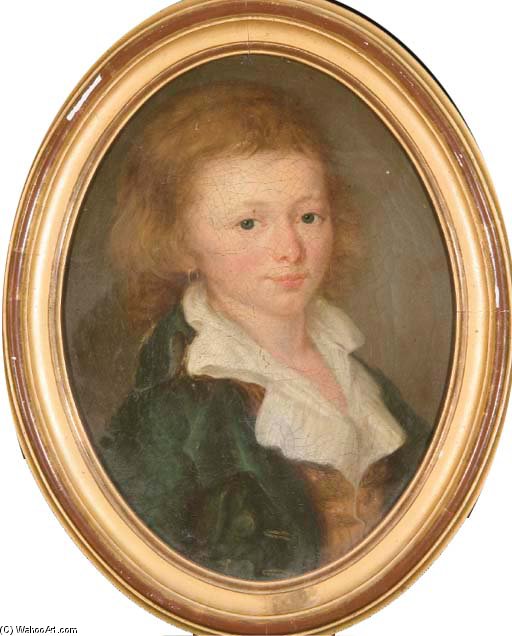 WikiOO.org - Encyclopedia of Fine Arts - Maľba, Artwork Henri Pierre Danloux - Portrait D'un Jeune Garçon Aux Boucles D'oreilles