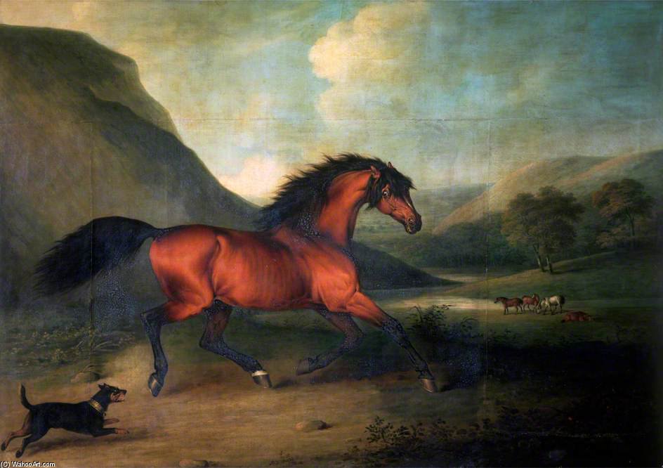 Wikioo.org - The Encyclopedia of Fine Arts - Painting, Artwork by Henry Bernard Chalon - The English Blood-horse 'fidget'