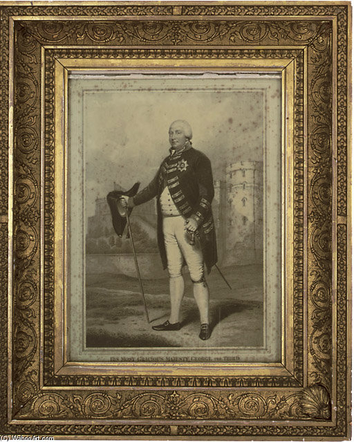 WikiOO.org - אנציקלופדיה לאמנויות יפות - ציור, יצירות אמנות Henry Edridge - His Most Gracious Majesty George The Third