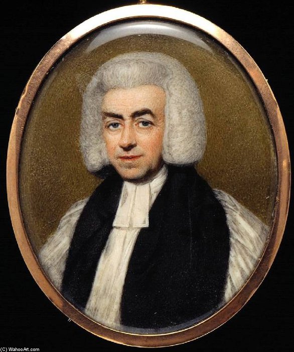 WikiOO.org - Encyclopedia of Fine Arts - Maleri, Artwork Henry Edridge - Portrait Of Samuel Hallifax