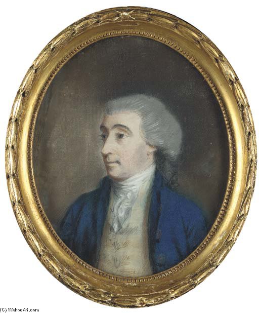 Wikioo.org - The Encyclopedia of Fine Arts - Painting, Artwork by Hugh Douglas Hamilton - Portrait Of A Gentleman