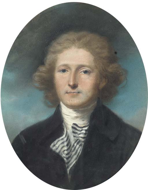 Wikioo.org - The Encyclopedia of Fine Arts - Painting, Artwork by Hugh Douglas Hamilton - Portrait Of Reverend J. Williamson, Bust-length