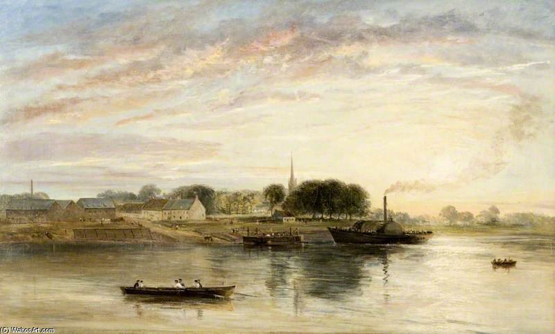 Wikioo.org - The Encyclopedia of Fine Arts - Painting, Artwork by Hugh William Williams - Govan Ferry