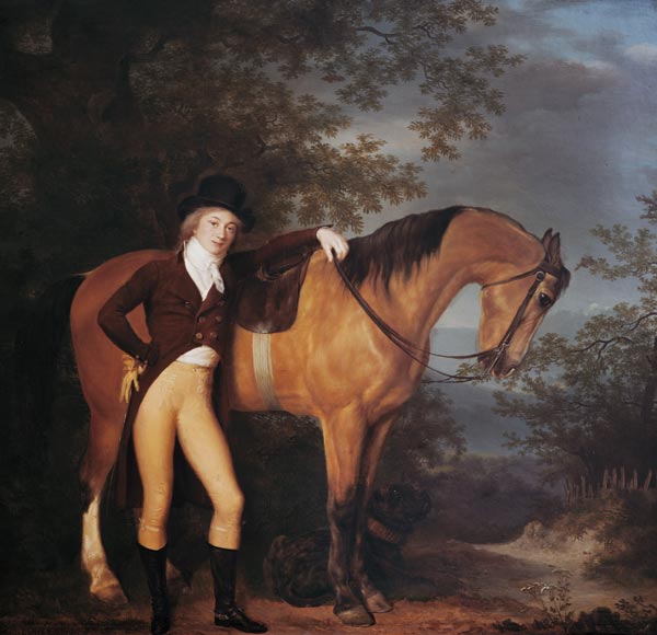 Wikioo.org – L'Encyclopédie des Beaux Arts - Peinture, Oeuvre de Jacques Laurent Agasse - autoportrait avec  cheval