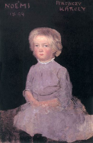 WikiOO.org - Encyclopedia of Fine Arts - Målning, konstverk Karoly Ferenczy - Noemi As A Child