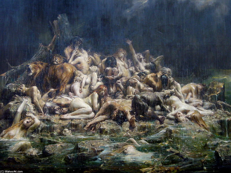 Wikioo.org - The Encyclopedia of Fine Arts - Painting, Artwork by Leon Francois Comerre - Le Deluge