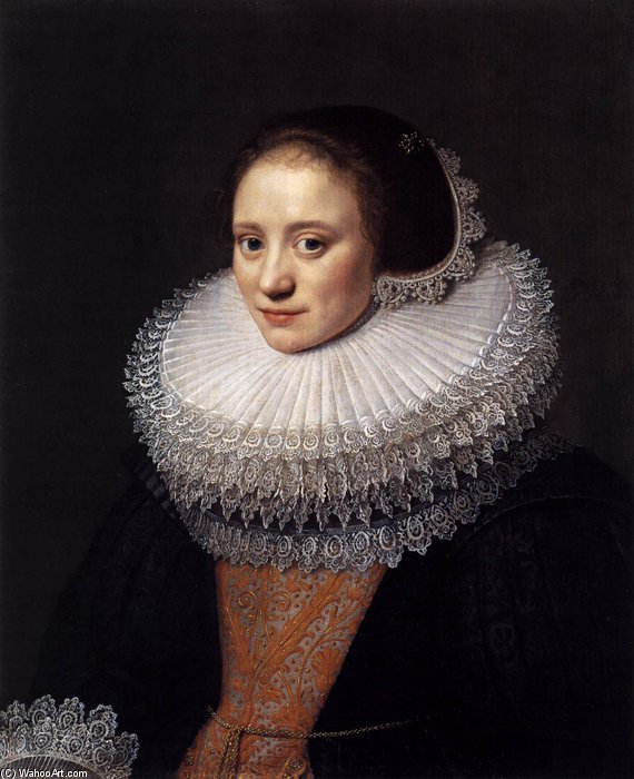 Wikioo.org - The Encyclopedia of Fine Arts - Painting, Artwork by Michiel Jansz Van Miereveld - Portrait Of A Woman