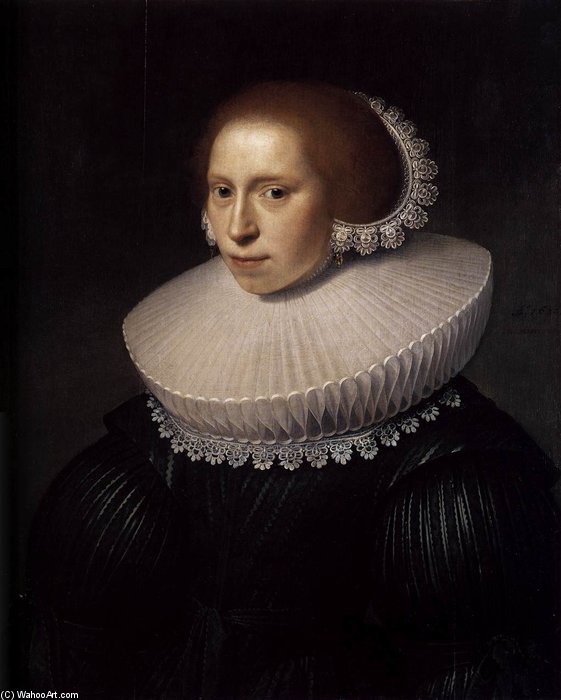 Wikioo.org - The Encyclopedia of Fine Arts - Painting, Artwork by Michiel Jansz Van Miereveld - Portrait Of A Young Woman