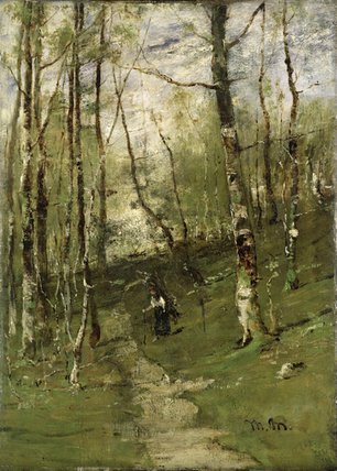 Wikioo.org - The Encyclopedia of Fine Arts - Painting, Artwork by Mihaly Munkacsy - In The Barbizon Woods