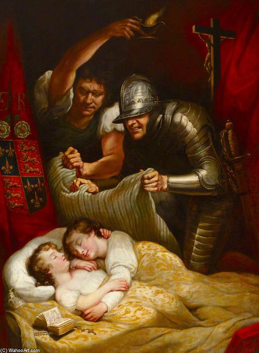Wikioo.org - The Encyclopedia of Fine Arts - Painting, Artwork by James Northcote - The Murder Of The Princes In The Tower