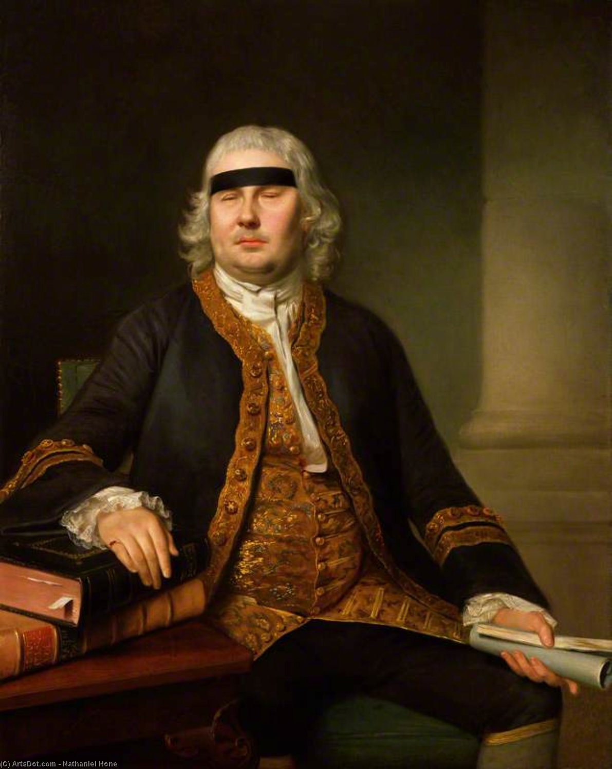 WikiOO.org - Енциклопедия за изящни изкуства - Живопис, Произведения на изкуството Nathaniel Hone - Sir John Fielding