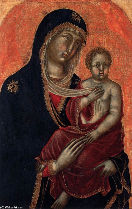 Wikioo.org - The Encyclopedia of Fine Arts - Painting, Artwork by Niccolò Di Segna - Virgin And Child