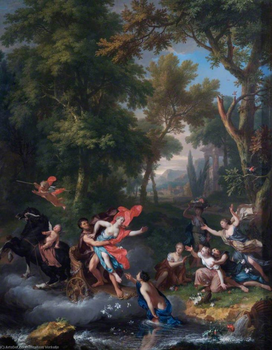 Wikioo.org - The Encyclopedia of Fine Arts - Painting, Artwork by Nicolaas Verkolje - The Rape Of Proserpina