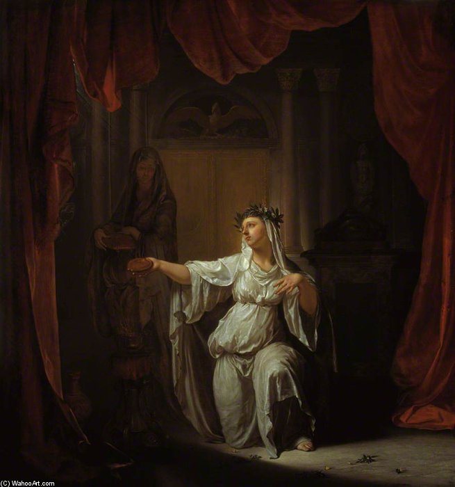Wikioo.org - The Encyclopedia of Fine Arts - Painting, Artwork by Nicolaas Verkolje - Two Vestal Virgins