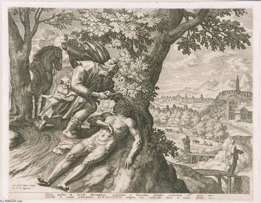 Wikioo.org - The Encyclopedia of Fine Arts - Painting, Artwork by Nicolaes De Bruyn - The Good Samaritan