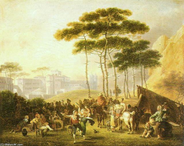Wikioo.org – L'Enciclopedia delle Belle Arti - Pittura, Opere di Nicolas Antoine Taunay - Napoletana Celebration
