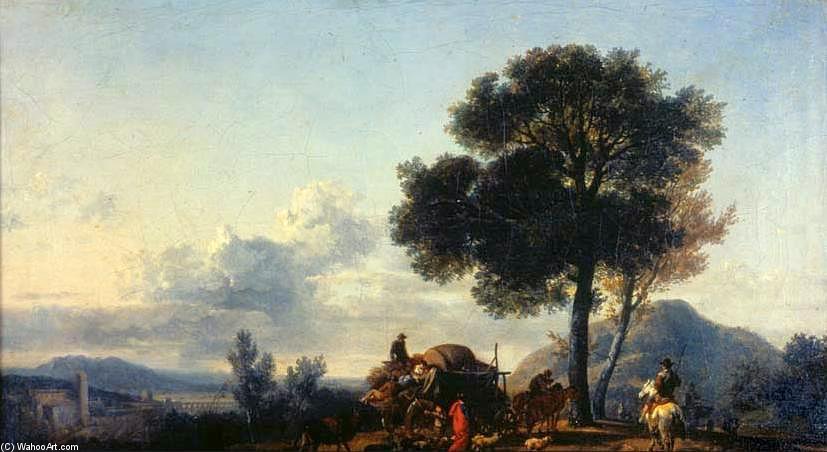 Wikioo.org - The Encyclopedia of Fine Arts - Painting, Artwork by Nicolas Antoine Taunay - Pastoral Landscape