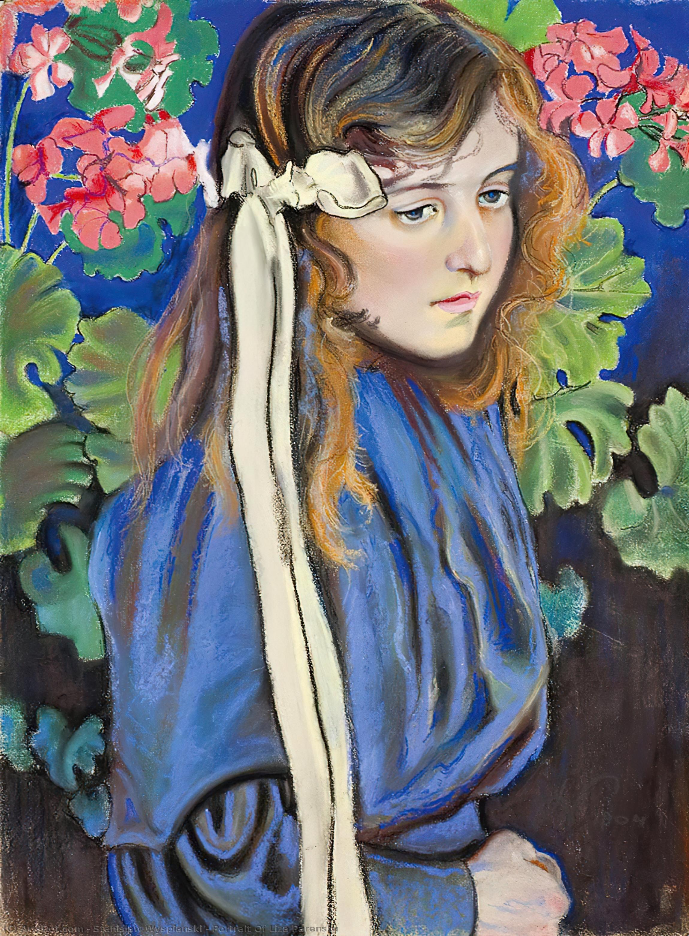 Wikioo.org – La Enciclopedia de las Bellas Artes - Pintura, Obras de arte de Stanislaw Wyspianski - retrato de liza parenska