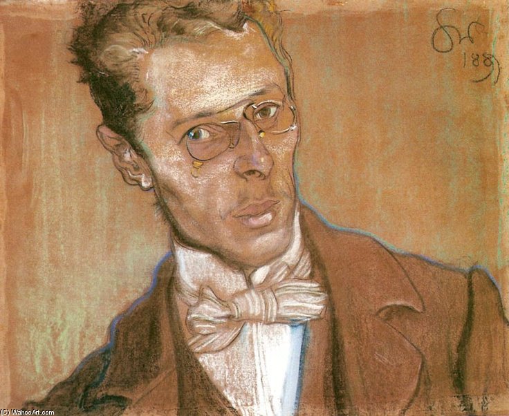 WikiOO.org - אנציקלופדיה לאמנויות יפות - ציור, יצירות אמנות Stanislaw Wyspianski - Portrait Of Wincenty Parv