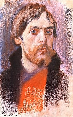 Wikioo.org - Bách khoa toàn thư về mỹ thuật - Vẽ tranh, Tác phẩm nghệ thuật Stanislaw Wyspianski - Self Portrait
