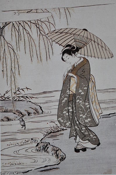Wikioo.org - The Encyclopedia of Fine Arts - Painting, Artwork by Suzuki Harunobu - Egoyomi De Harunobu